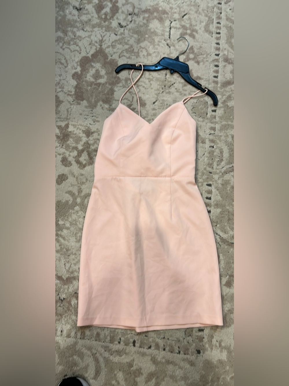 Minuet Petite Blush Spaghetti Strap Mini Dress